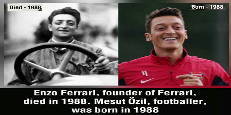 Enzo Ferrari, founder of Ferrari (on the left) died in 1988. Mesut