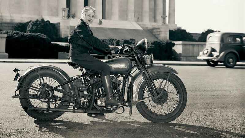 First Women Motorcyclist