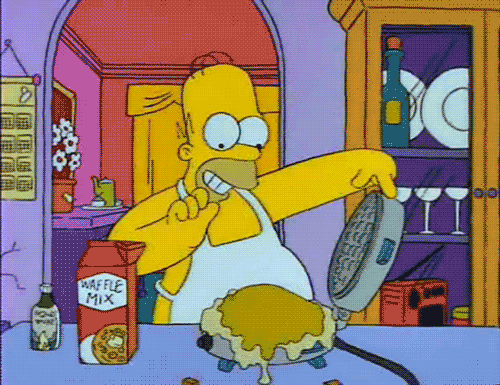 Homer waffle gif
