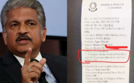 Anand Mahindra Reacts PUC Challan for Electric Vehicle