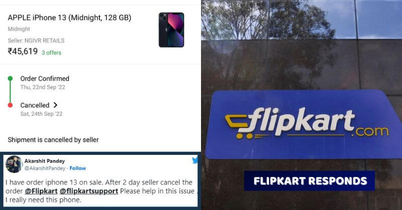 Flipkart on iPhone cancelation order