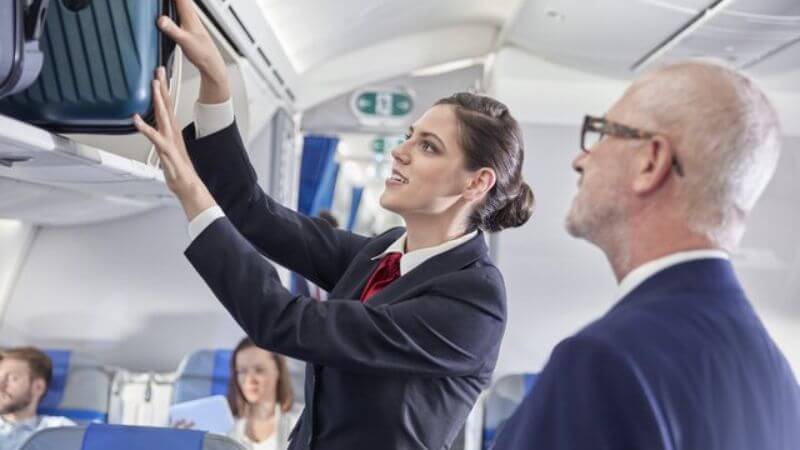 Flight Attendent Luggage Passengers