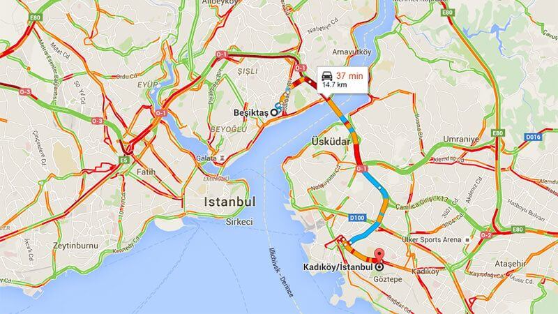 Google Map Traffic Work