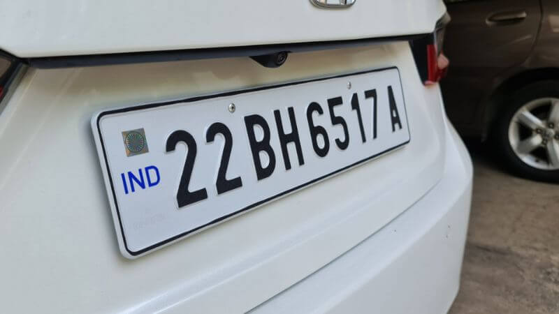 BH Series Numer Plate Vehicle