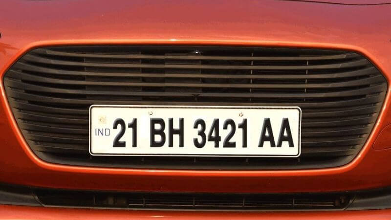 Bharat Series Numer Plate Car