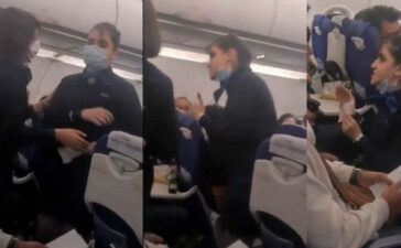 IndiGo Airline Air hostess passenger fight