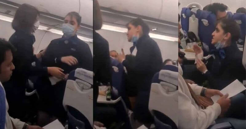 IndiGo Airline Air hostess passenger fight