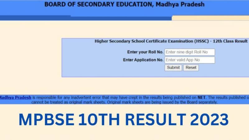 MP Board Results