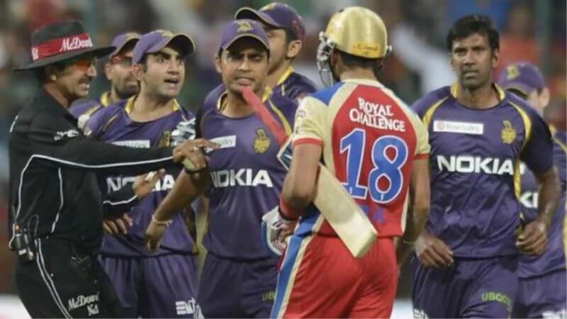 Gautam vs Virat IPL 2013 Fight