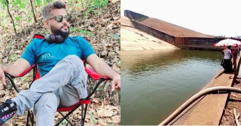 Rajesh Vishwas Emptying Dam For Phone