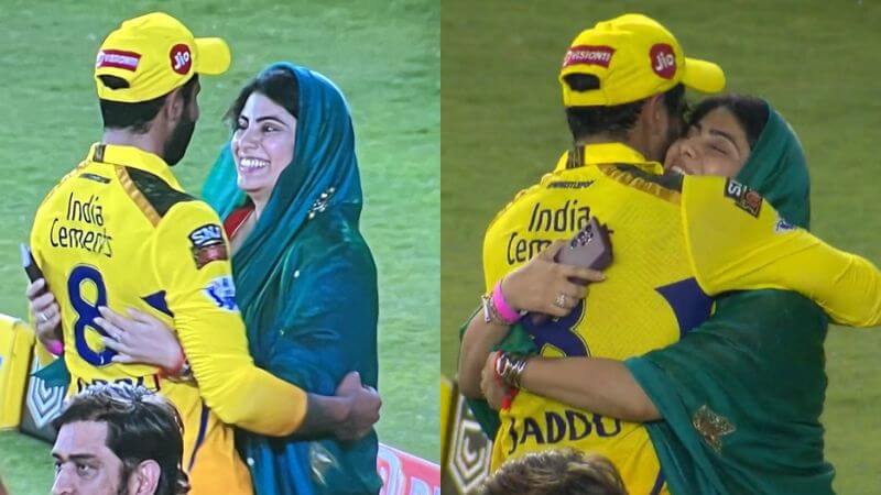 Rivaba Jadeja Hugs Ravindra Jadeja IPL Final 2023