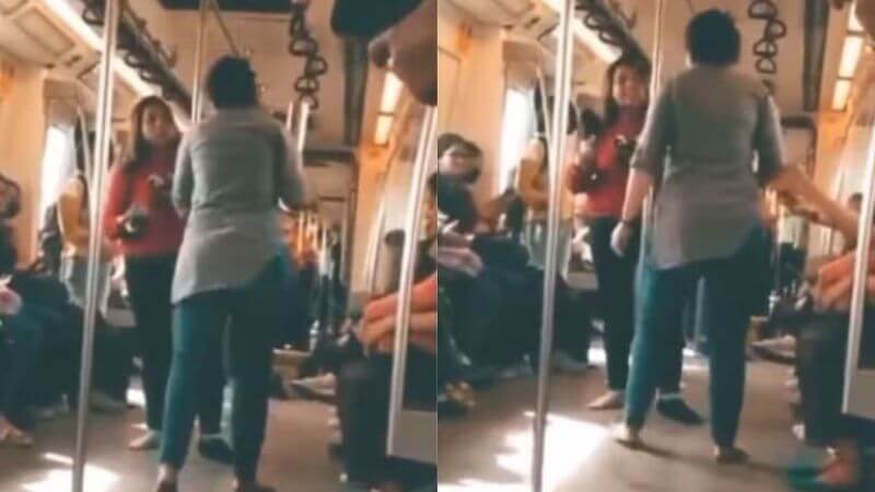 Delhi Metro Women Abused Each Other