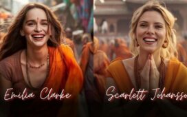 Hollywood Actresses As Indian Monks