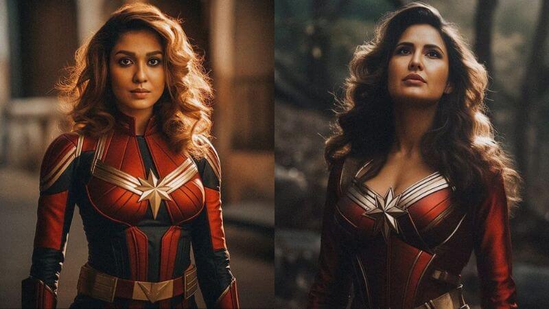 AI Indian Actress As Captain Marvel