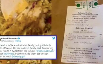 Behrouz Biryani Zomato Man Order Paneer Biryani