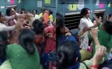 Kolkata Local Train Fight Video