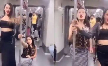 Pole Dancing Inside The Delhi Metro