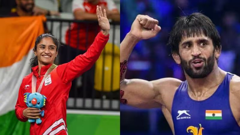 Vinesh Phogat and Bajrang Punia