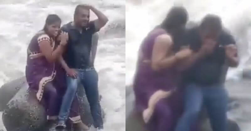 Woman Swept Away By Wave In Bandra