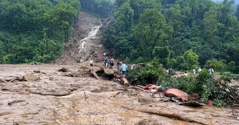 Himachal Cloudburst Landslide
