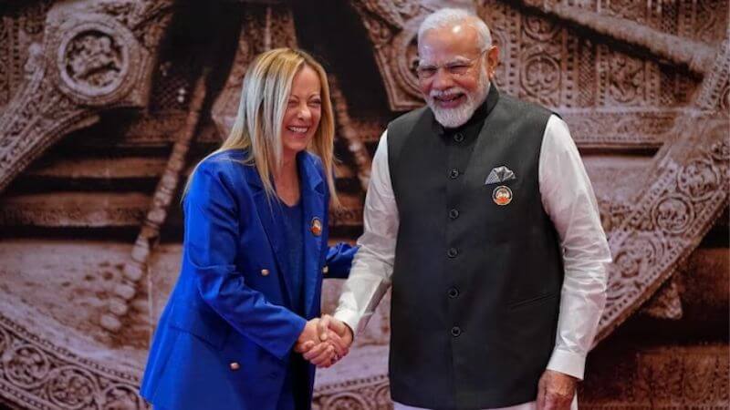 Giorgia Meloni Narendra Modi G20