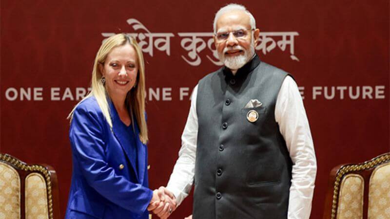 Giorgia Meloni PM Modi G20