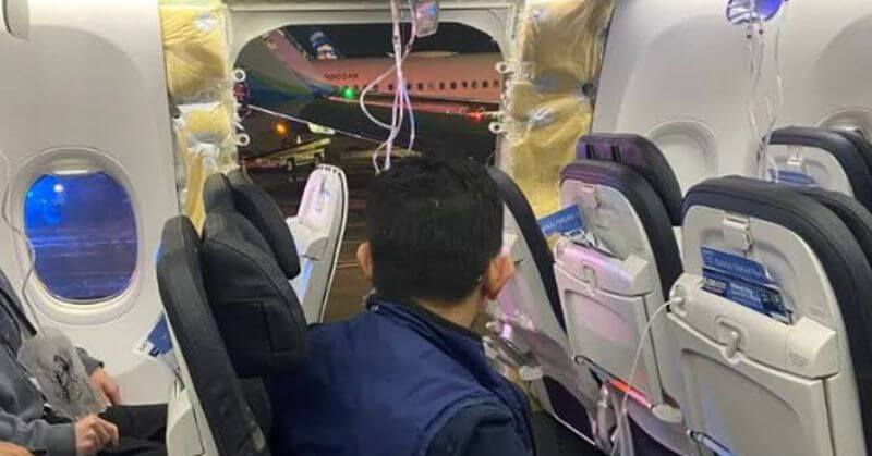 Alaska Airlines Plane Door Open Mid Air