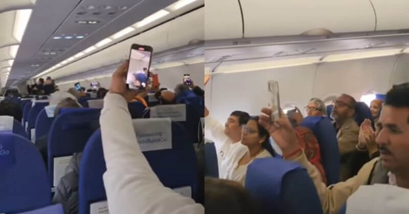 IndiGo Passengers Sing Ram Aaenge On Flight