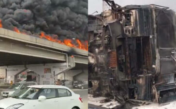 Ludhiana Overpass Oil Tanker Collides