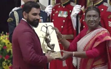 Mohammed Shami Receiving Arjuna Award