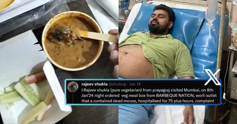 Rat In Barbeque Nation Food