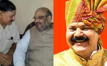 BJP Santosh Jain with Amit Shah