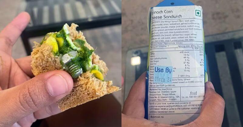 IndiGo Passenger Finds Screw In Spinach Corn Cheese Sandwich