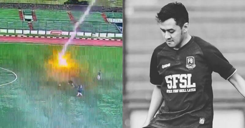 Indonesian player dies lightning football field