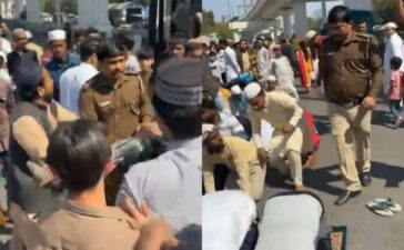 Delhi Police Officer Inderlok Namaz Road Video