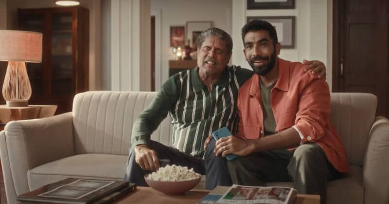 Jasprit Bumrah Kapil Dev JioCinema ad