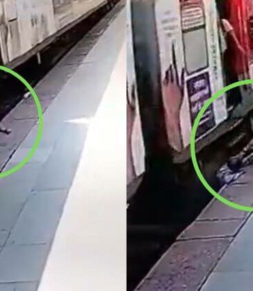 Constable Saves A Man To Board Moving Train