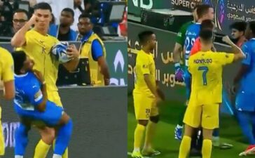 Ronaldo Elbow Opponent Red Card Video