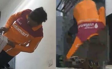 Swiggy Agent Stealing Nike Shoes