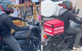 Zomato Delivery Guy In Harley Davidson