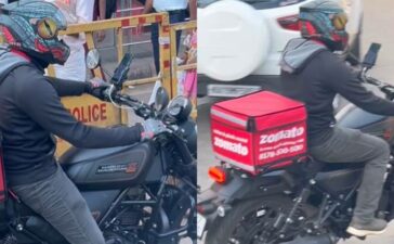 Zomato Delivery Guy In Harley Davidson