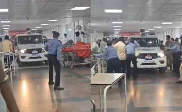 Police Chase In SUV Inside Hospital Ward