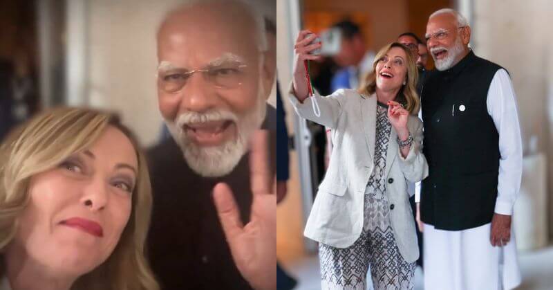Narendra Modi Giorgia Meloni Hello Melodi Moment