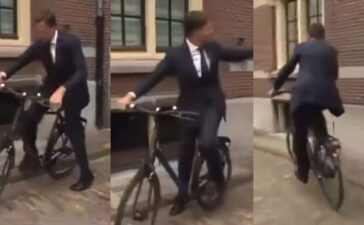 Dutch Prime Minister Mark Rutte Bicycle