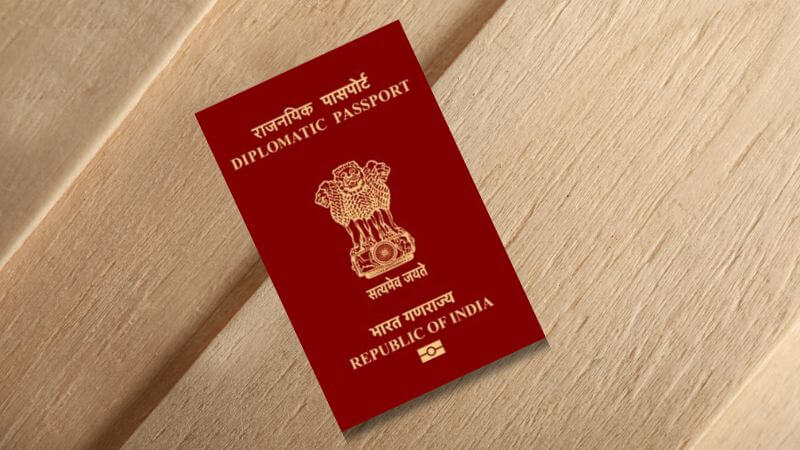 Red Maroon Color Passport India