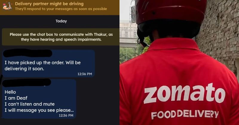Deaf And Mute Zomato Delivery Partner