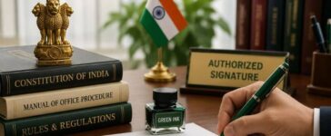 Government Officials Green Ink Signatures