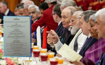 Putin Indian Dinner Menu