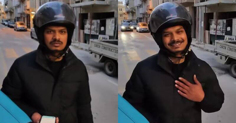 Vlogger Food Delivery Rider Malta