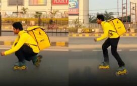Blinkit Delivery Partner Roller Skates